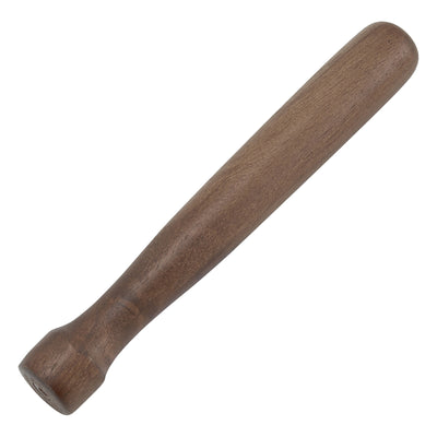 Winco WMW-8 8" Muddler Flat Head Wood Walnut Lacquered with Descriptors