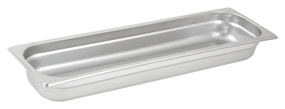 Winco SPJL-2HL 1/2 Size Long Steam Table Pan 25 Gauge Stainless Steel with Anti-jamming