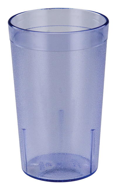 Winco PTP-12B 12 Oz Break-Resistant Plastic Tumbler Blue Pebbled
