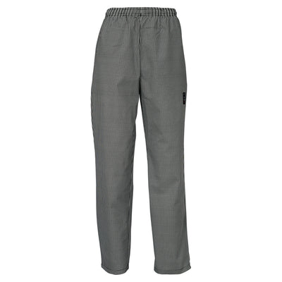 Winco UNF-4KS Small Relaxed Fit Chef Pants Houndstooth Poly-Cotton Blend