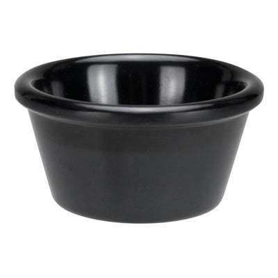 Winco RP-2K 2 Oz Ramekin Plain Melamine Black Dishwasher Safe