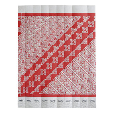 Winco WB-100R-D Bar Maid Waterproof Tear-Free Wristbands - Red Pattern (500 Pieces/Pack)
