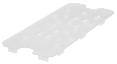 Winco SP73DS 10 Inch Poly-Ware Drain Shelf for 1/3 Size Food Pan Clear