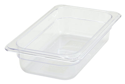 Winco SP7402 10 Inch Polycarbonate Food Pan 1/4 Size with Dishwasher Safe