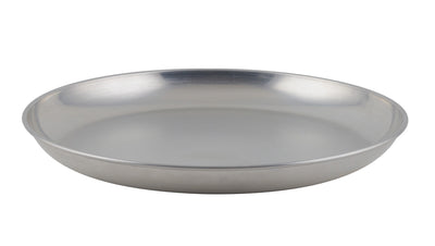 Winco ASFT-20 250 Oz Seafood Tray Round Brushed Aluminum 19-3/4 Inch Diameter