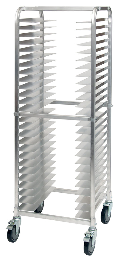 Winco ALPR-26BK 23 Inch 26 Tier Pizza Rack Aluminum with Casters