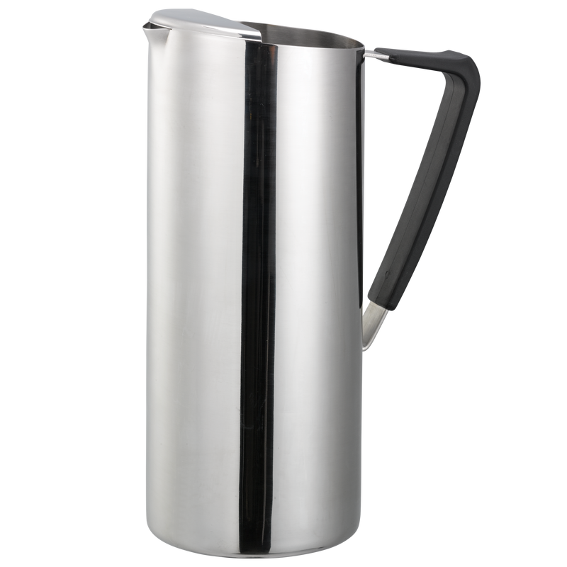 Slim 1.9-Liter Stainless Water Pitcher with Ice Guard in Polished Stainless