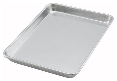 Winco ALXP-1204 13 Inch Quarter Size Sheet Pan 16 Gauge Open Bead Aluminum