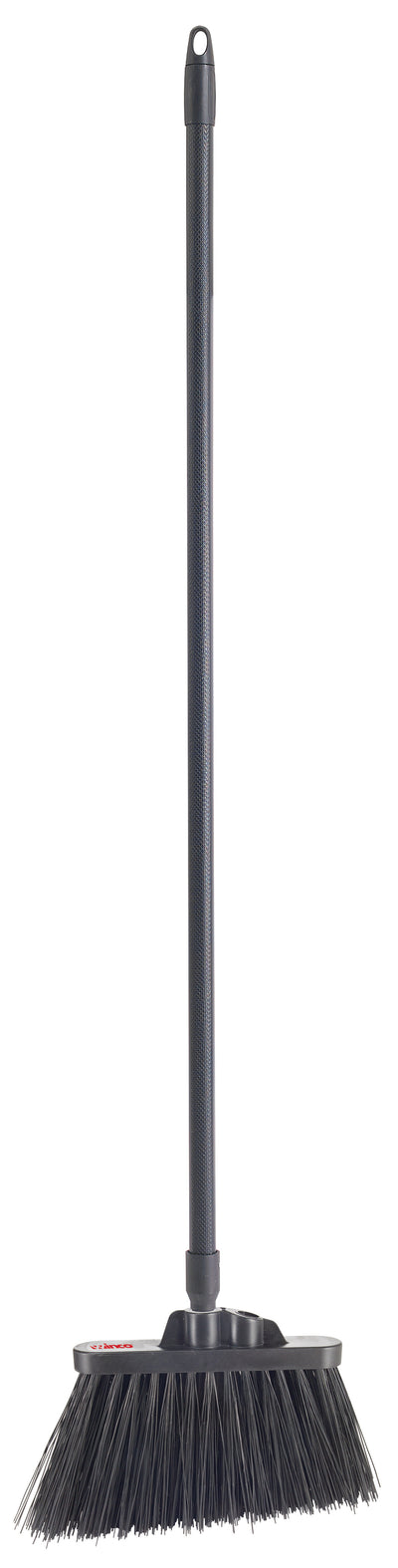 Winco BRAU-9K-H 48 Inch Angle Broom Heavy Duty Fiberglass Handle Black Bristle
