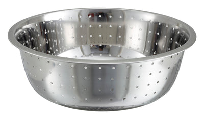 Winco CCOD-15L 15 Inch Diameter Chinese Colander Stainless Steel 5mm Holes