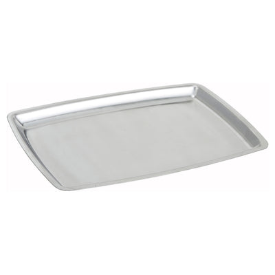 Winco SIZ-11B 11 Inch Rectangular Sizzling Platter Oven Safe Stainless Steel