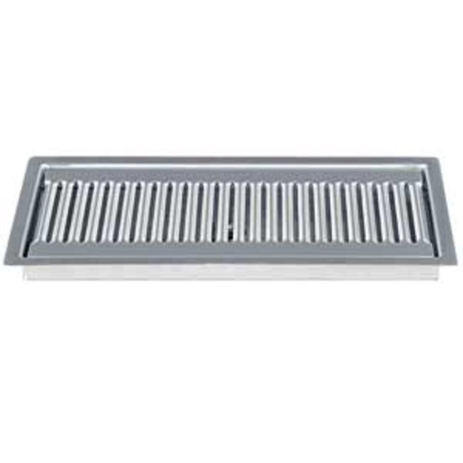 Micro Matic 12" Stainless Steel Flush Mount Drip Tray, w/ Drain