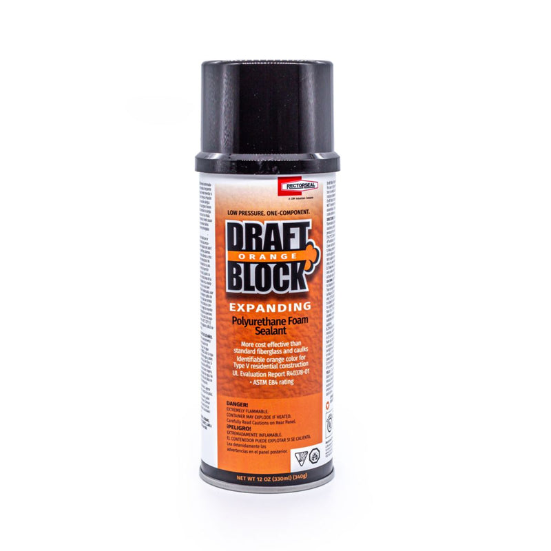 RectorSeal 96495, 12 oz Orange Draft Block, Foam Sealant, 12 oz can