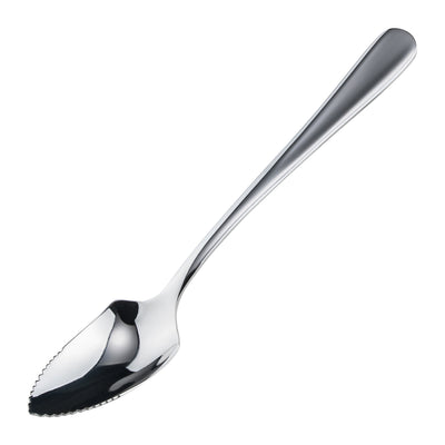 Winco SRS-6 6-1/4 Inch Serrated Edge Grapefruit Spoon Heavy Weight Stainless Steel
