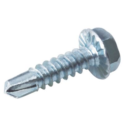 Duro Dyne Self-Drilling Screw Hex 1/2" SAE 1018 Steel Zinc Plated 012104