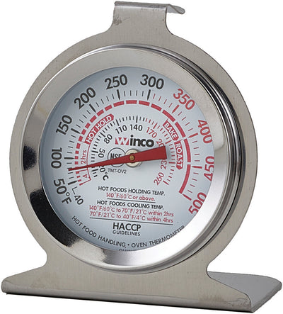 Winco TMT-OV2 2 Inch Dial Oven Thermometer - 100 to 600 F Stainless Steel Commercial
