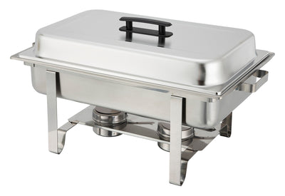 Winco C-3080B Newburg Chafing Dish 8 Quart - 24 Inch Full-Size Rectangular Stainless Steel