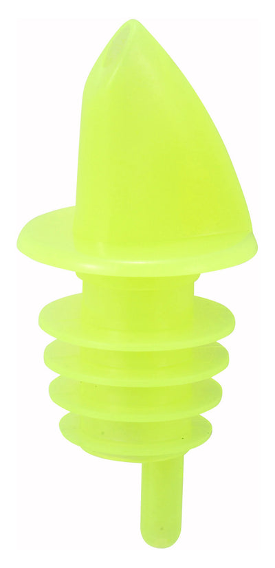 Winco PPR-2Y Liquor Pourer Plastic Free Flow Yellow - 12 Packs