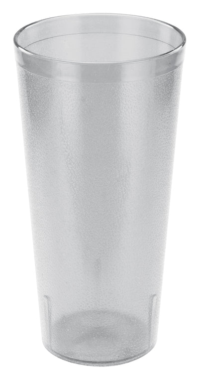 Winco PTP-20C 20 Oz Clear Pebbled Plastic Tumbler - Break-Resistant Dishwasher Safe