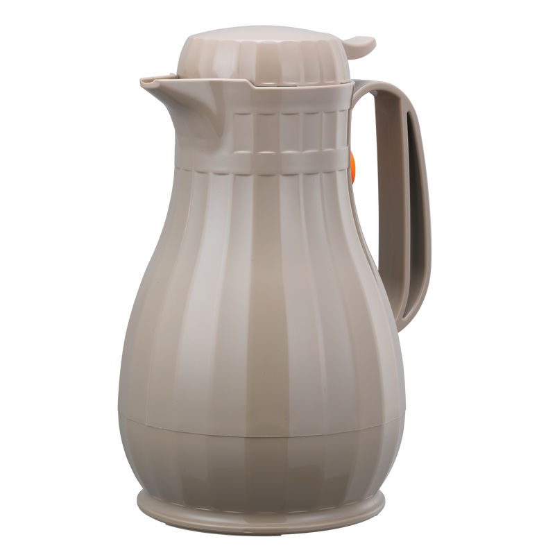 Eco-Serv™ Carafe 1.3-Liter Foam Lined Plastic Server with Push Button Lid in Latte