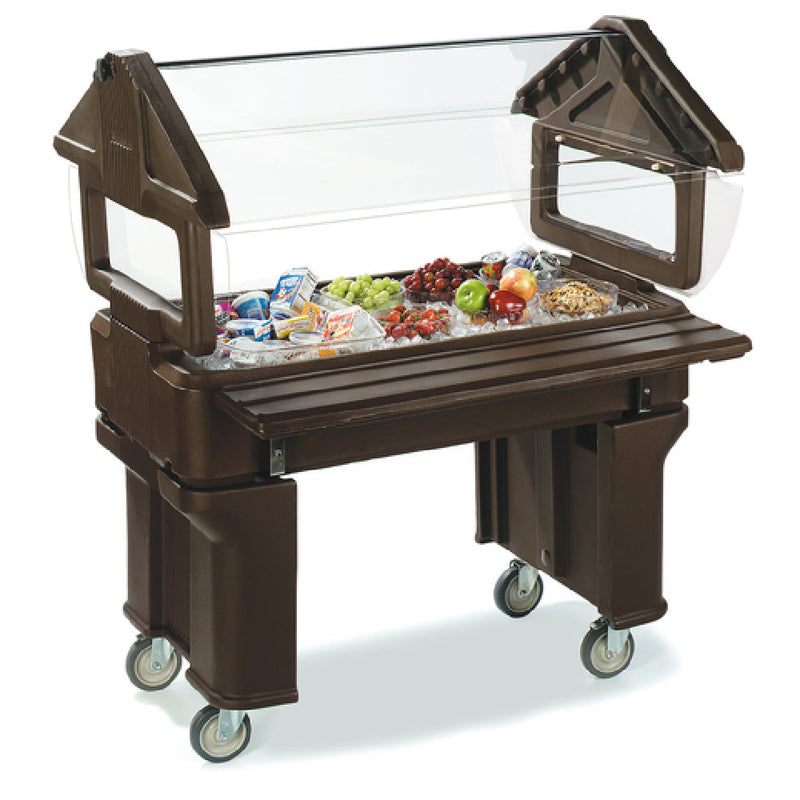 Carlisle 660508 45-1/4 Inch Portable Food Bar Mobile Ice Cooled Green with Casters