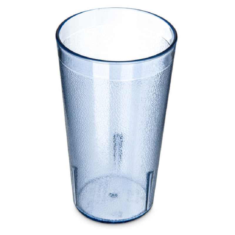 Carlisle 5212-854 12 Oz Stackable Tumbler Textured SAN Blue Recyclable 6 Packs