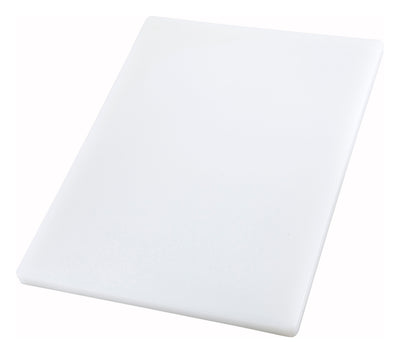 Winco CBXH-1218 18 Inch Rectangular Cutting Board BPA Free White Plastic