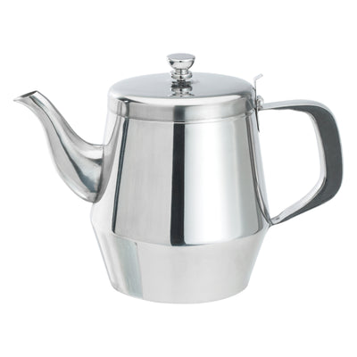 Winco JB2932 32 Oz Gooseneck Teapot Stainless Steel Hinged Top Handle