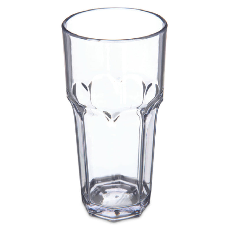 Carlisle 581407 14 Oz Clear SAN Tumbler Dishwasher Safe Stain Resistant Stackable