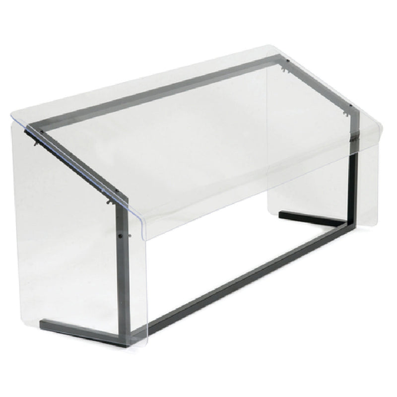 Carlisle 916003 60 Inch Self-serve Portable Sneeze Guard Fixed Acrylic Black Aluminum