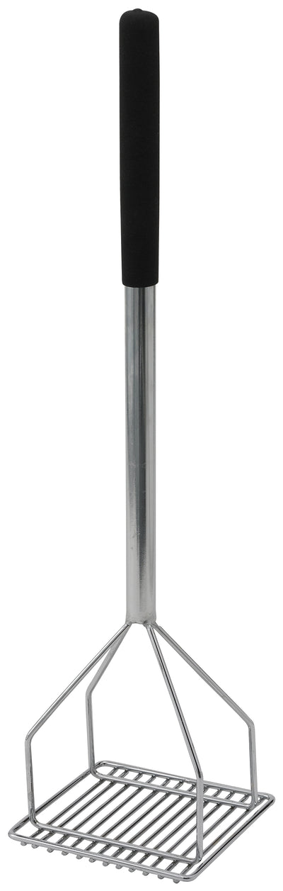 Winco PTMP-24S 5-1/4 Inch Nickel Plated Potato Masher with Chrome Handle