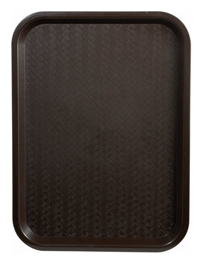 Winco FFT-1418B 14 Inch Fast Food Tray Brown BPA Free Polypropylene