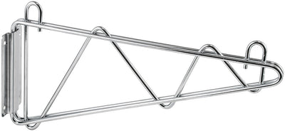 Winco VCB-14 14"Inch Wire Shelf Wall Mounting Brackets Pair Chrome Plated