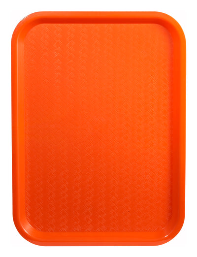 Winco FFT-1014O 10 Inch Fast Food Tray BPA Free Orange Polypropylene