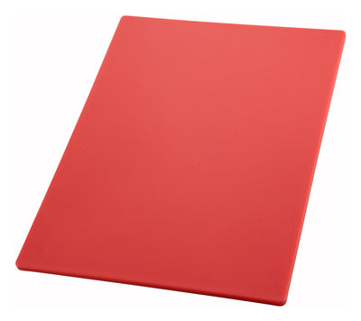 Winco CBRD-1218 12 Inch Polypropylene Cutting Board Red NSF BPA Free