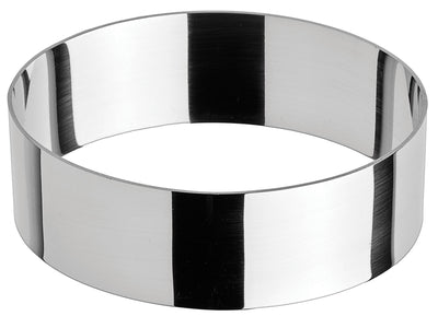 Winco SPM-41O 4 Inch Pastry Mold Oval Dishwasher Safe Stainless Steel Mirror Finish