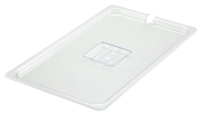 Winco SP7100C Full-size Food Pan Cover Slotted Polycarbonate Clear with Handle