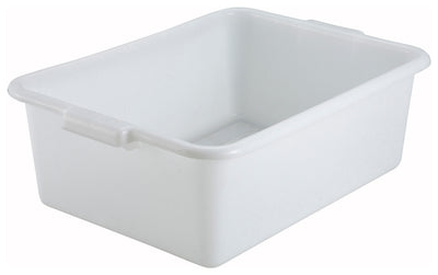 Winco PL-7W 21-1/2 Inch White Dish Box Polypropylene for Storage and Transport
