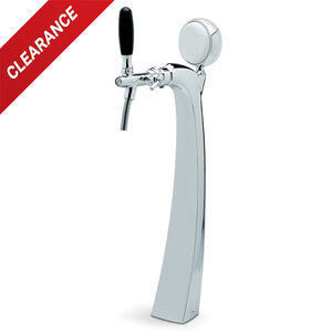 Micro Matic FALCO1-C-M 3 Inch Glycol Cooled Draft Beer Tower Countertop Chrome Stainless Steel