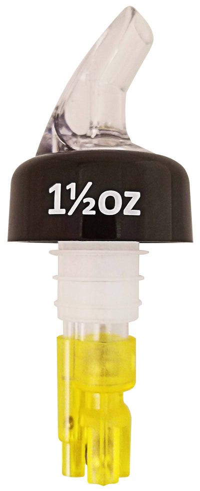 Winco 23782 1-1/2 Oz Benchmark Pourers Yellow Polypropylene 12 Packs