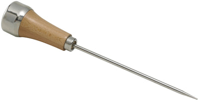 Winco ICH-1 9" Length Ice Pick Wooden Handle Nickeled Steel