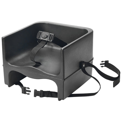 Winco CHB-1PK 13 Inch Booster Seat Plastic Black Single-sided with 3-way strap