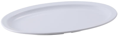 Winco MMPO-138W Platter 13 Inch White Melamine Oval Dishwasher Safe