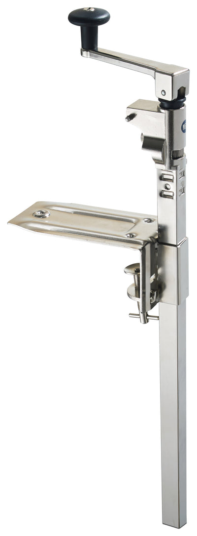 Winco CO-3N 6 Inch Manual Can Opener Rigid Universal Mounting Base with Knife Blade Stainless Steel