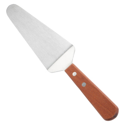 Winco TN166 4-5/8 Inch Blade Dishwasher Safe Pie Server Wood Handle Satin Finish