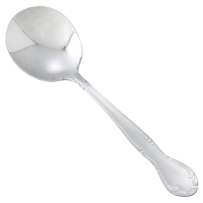 12 pack Winco 0024-04 Elegance Mirror Bouillon Spoon, 18/0 Heavyweight