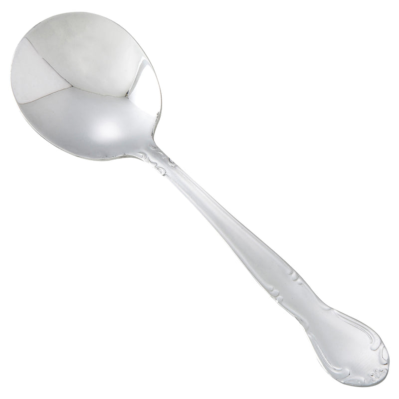 12 pack Winco 0024-04 Elegance Mirror Bouillon Spoon, 18/0 Heavyweight