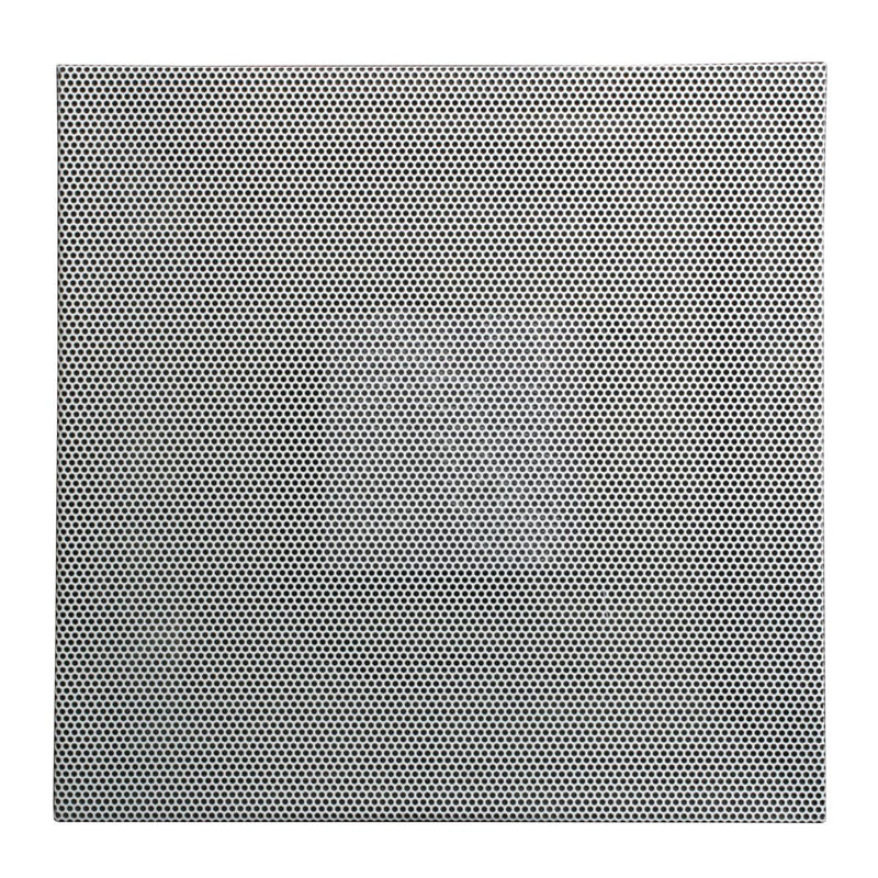 Grille Tech PDB, 24x24 Perforated T-Bar Lay-In Return Air Grille, White Steel Wall & Ceiling Vent Cover