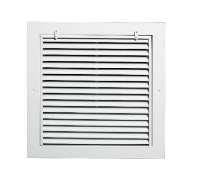 Grille Tech RAFFS1408, 14x8 Return Air Filter Grille, White Aluminum Filter Back Vent Cover