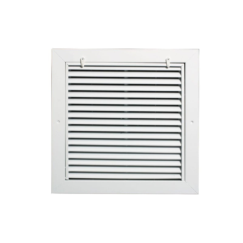 Grille Tech RAFFS2024, 20x24 Return Air Filter Grille, White Aluminum Filter Back Vent Cover, Fits 20x24x2 Filter